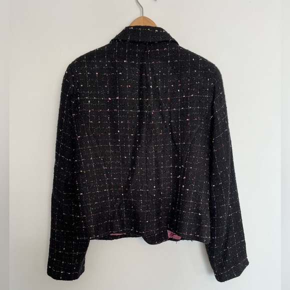 Frank Lyman Black and pink floral Tweed Jacket size 10 - Picture 5 of 6